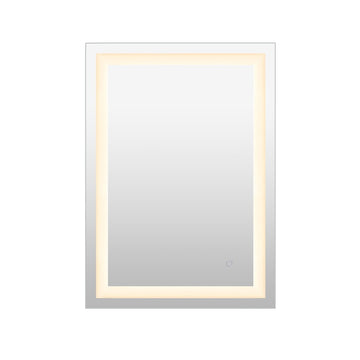 Remy Rectangular Frameless Anti-Fog Aluminum Front-lit Tri-color LED Bathroom Vanity Mirror with Smart Touch Control - JONATHAN Y